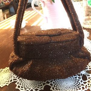 Vintage Seed Beaded Bag